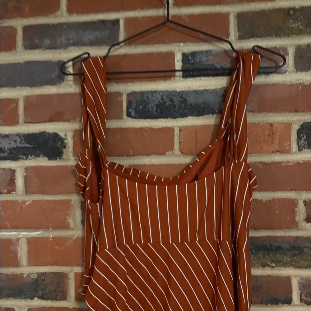ASOS Rust Striped Dress - Picture 4 of 4